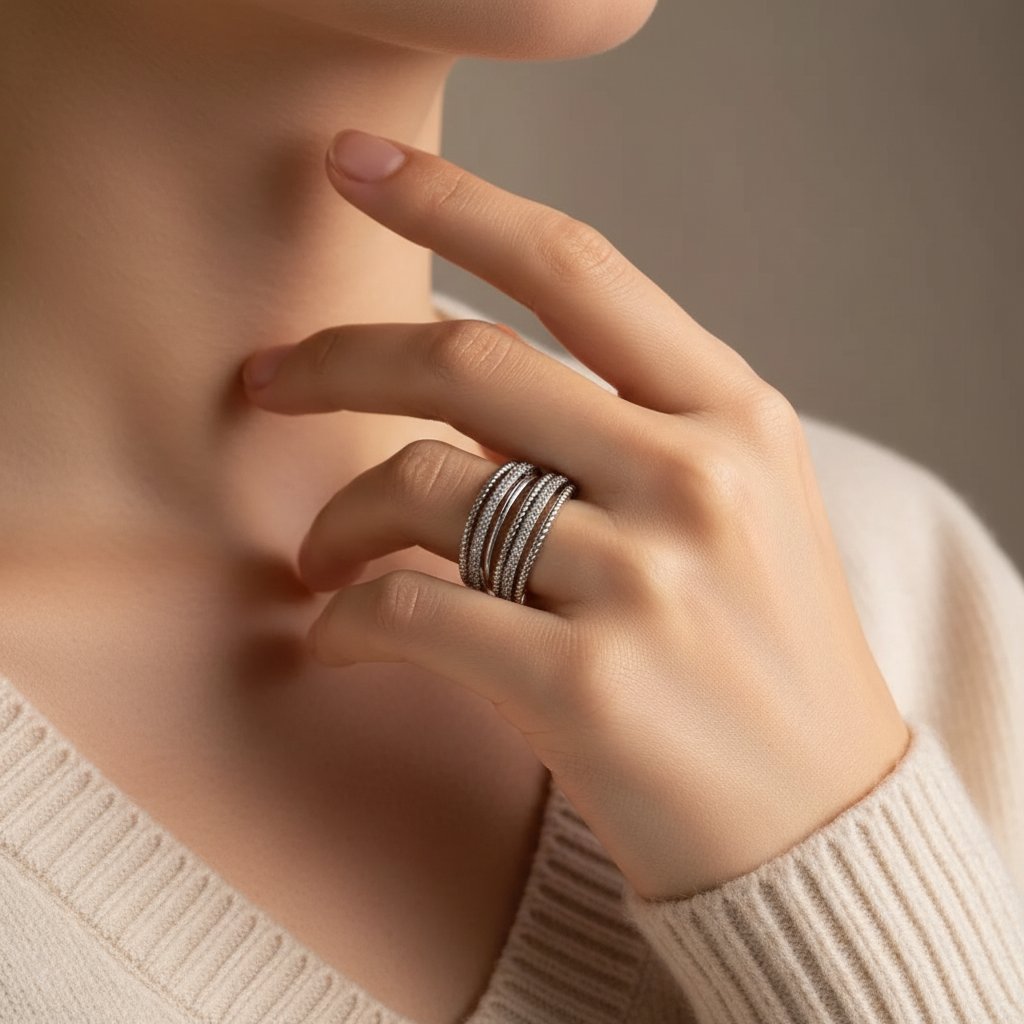 Anillo Albane de circonita cúbica