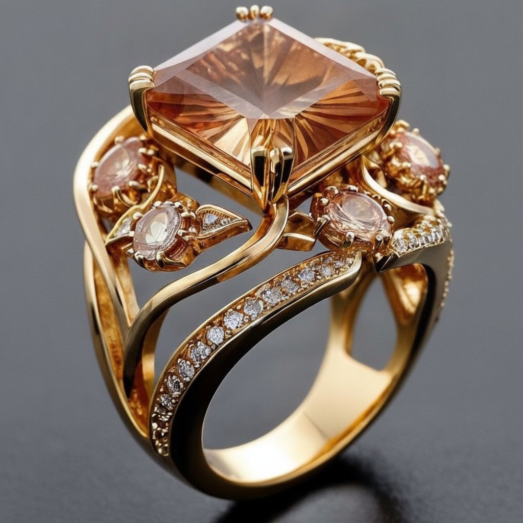 Anillo Giselle de circonita cúbica