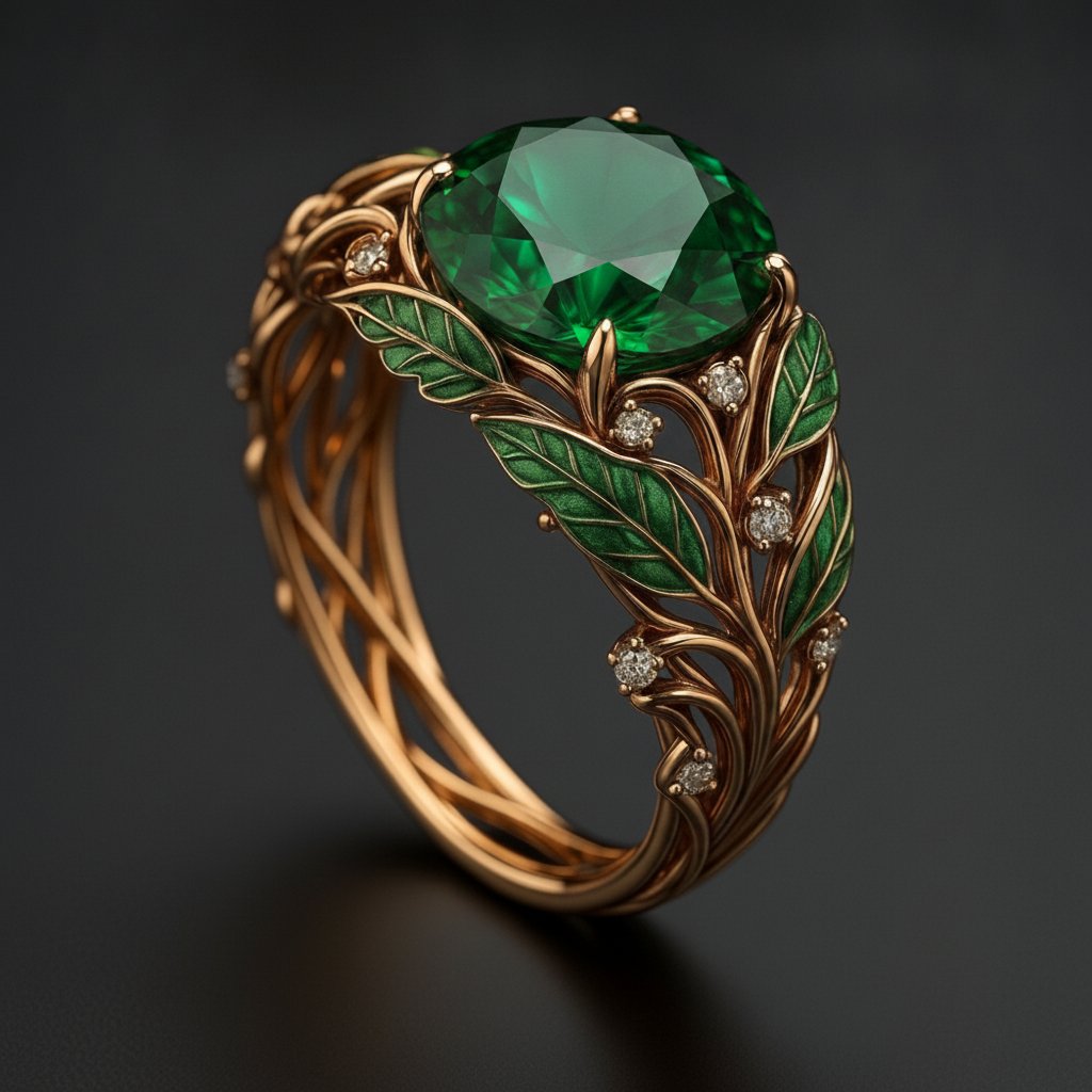 Bague Zelie en émeraude
