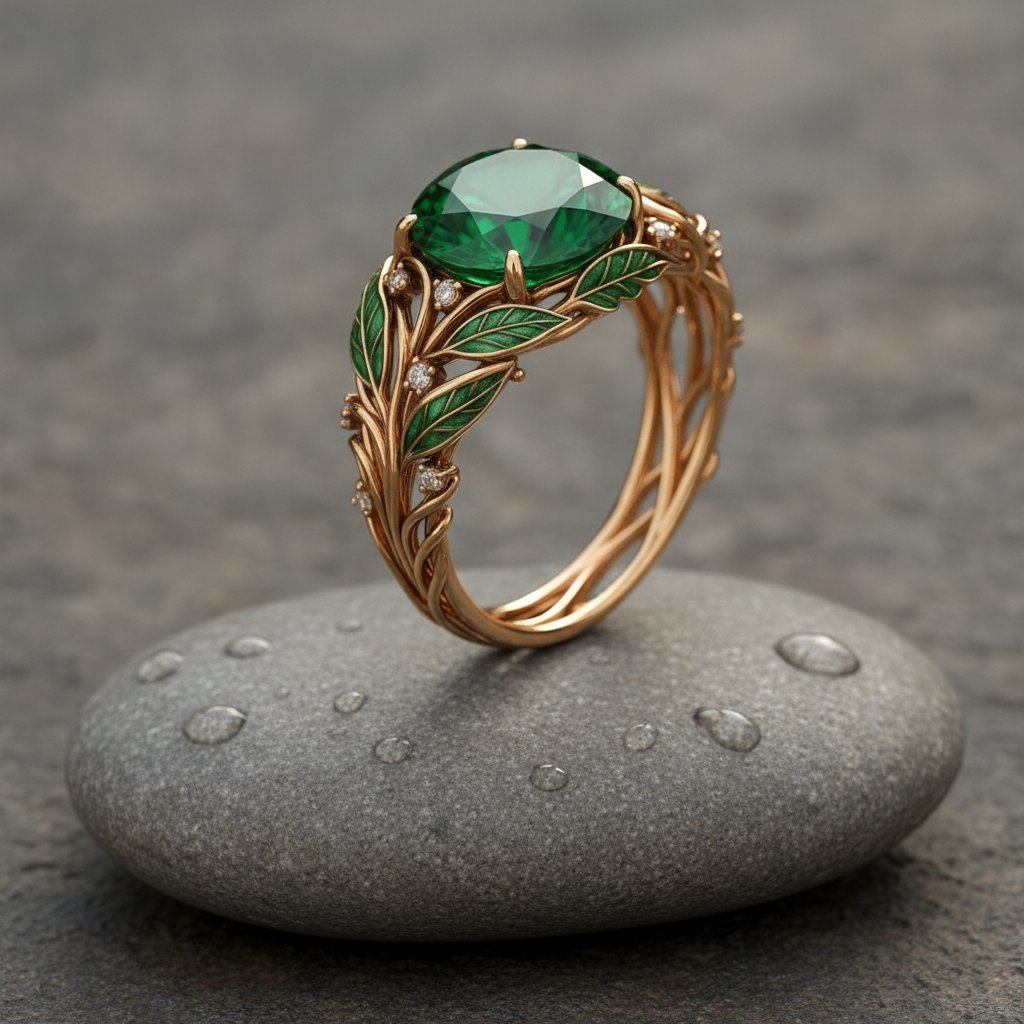 Bague Zelie en émeraude