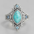 Bague Quilla argentée