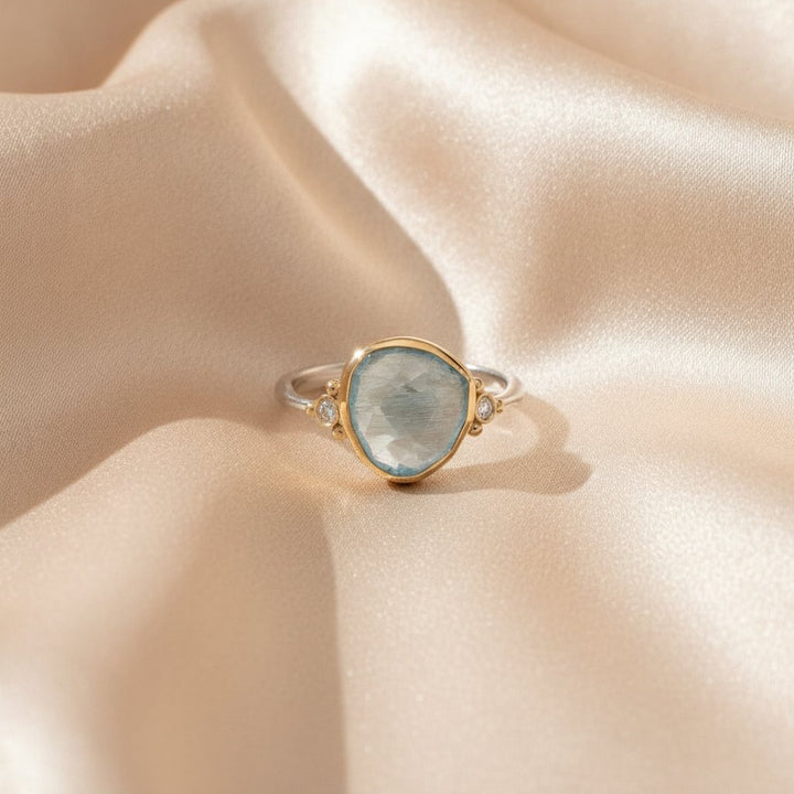 Celestine Aquamarine Ring