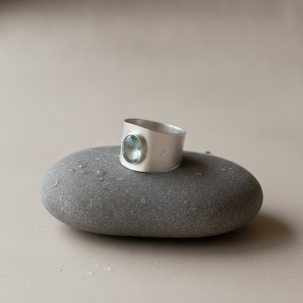 Soleil-sølv ring