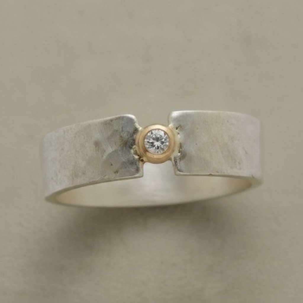 Bague en zircone opaline