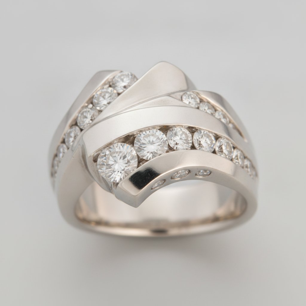 Anillo Albane de circonita cúbica