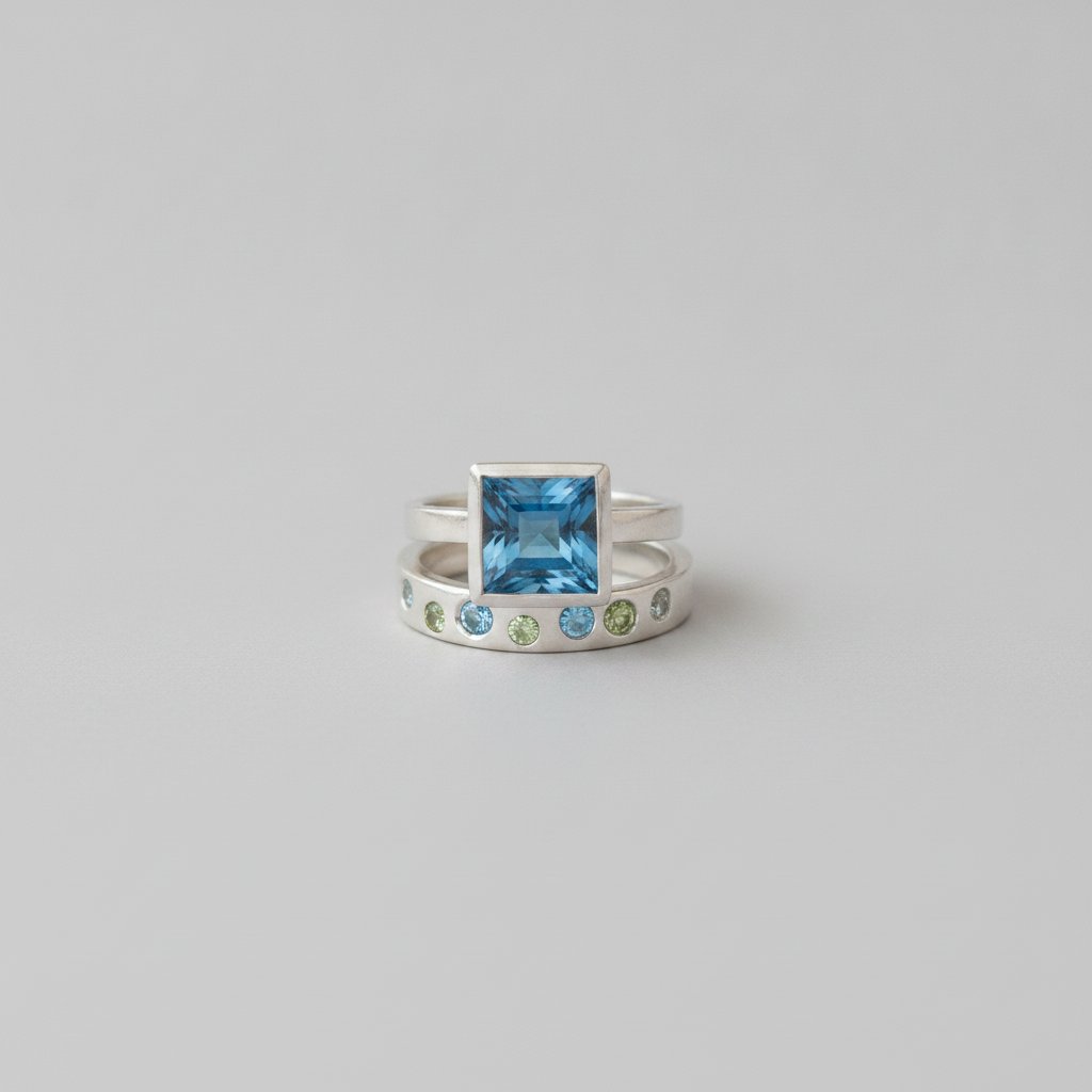 Aurore-ring i zirkonia