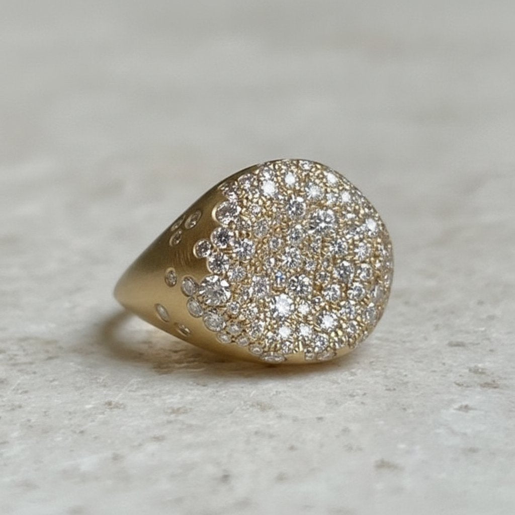Bague en or ambré