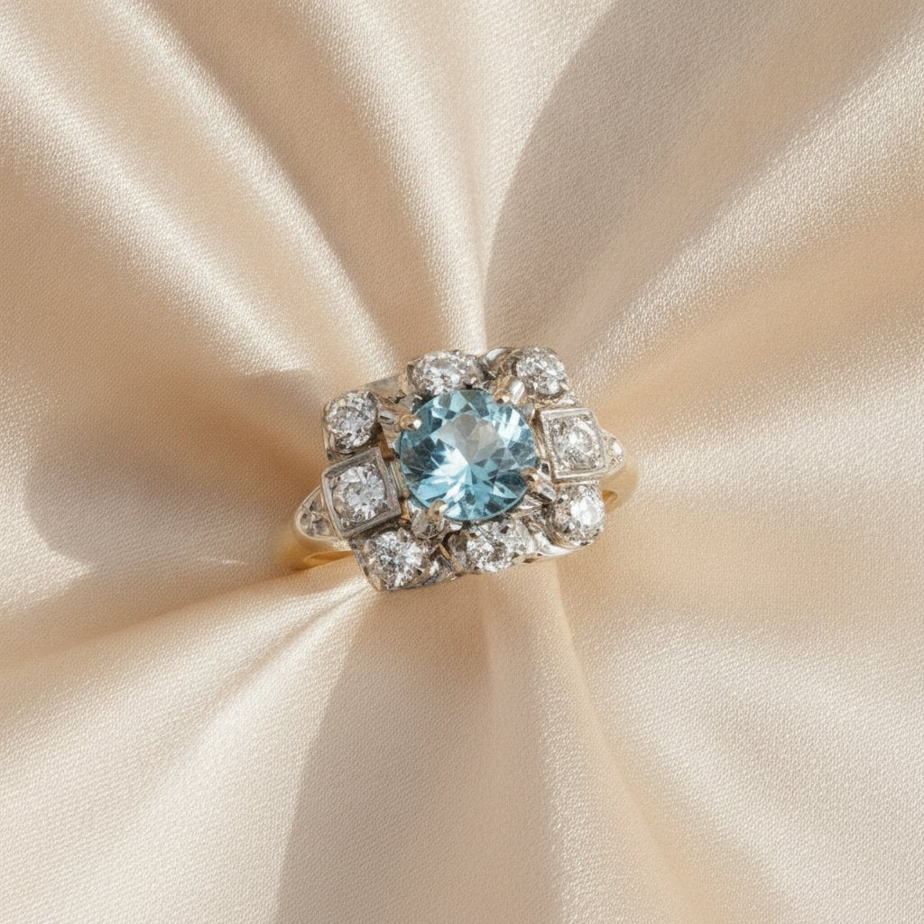 Bague Giada en aigue-marine