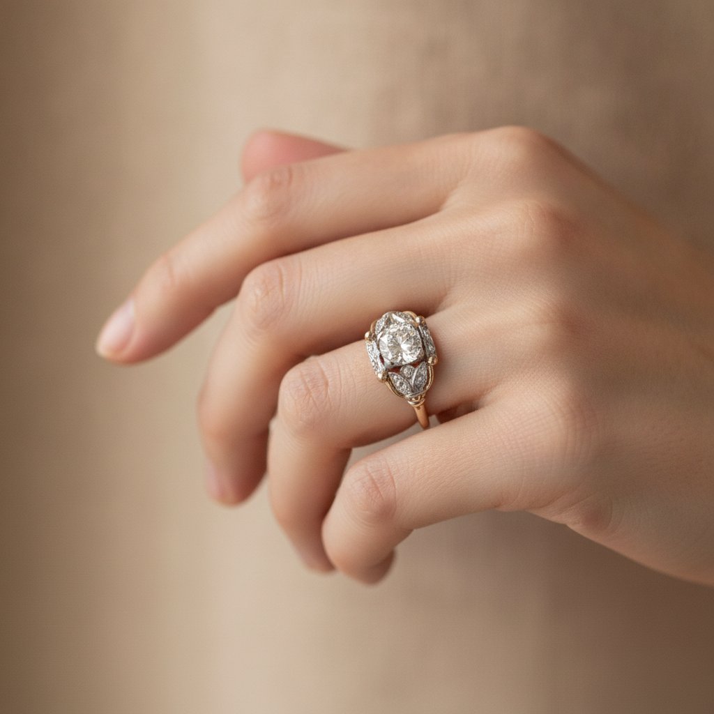 Giada-zirkonia ring