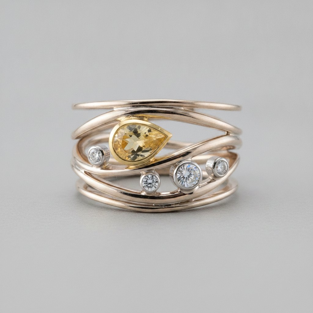 Anello Hespera in zirconia