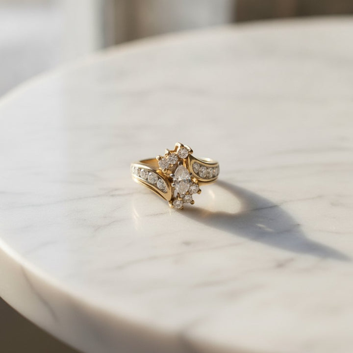 Bague Ambre en zircone