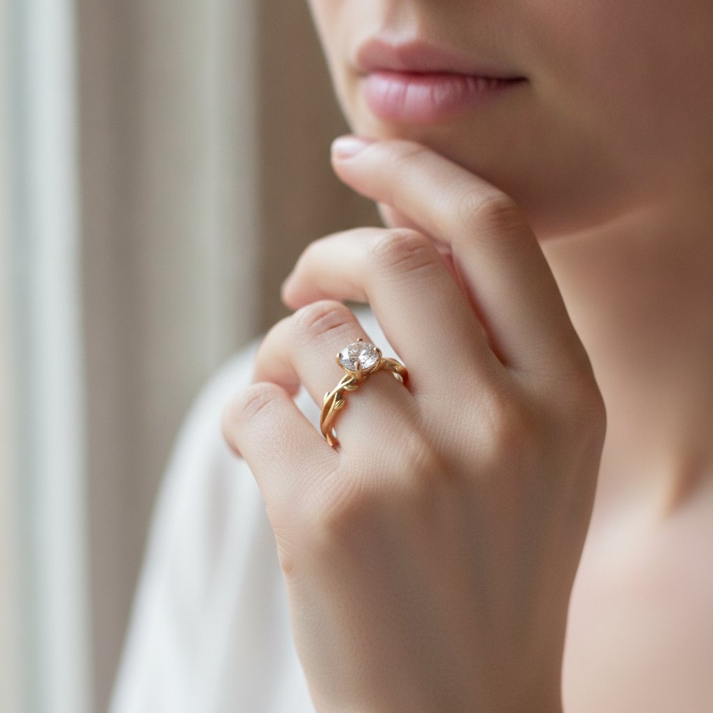 Halcyon-zirkonia ring