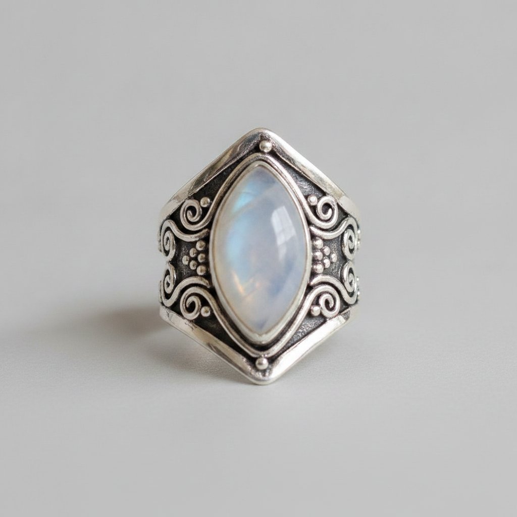 Anillo Orabel de piedra lunar