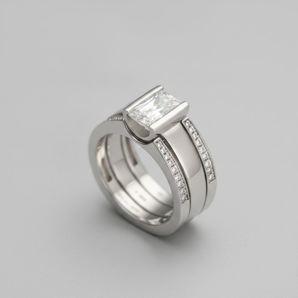 Bague Mirabelle en zirconium oxyde