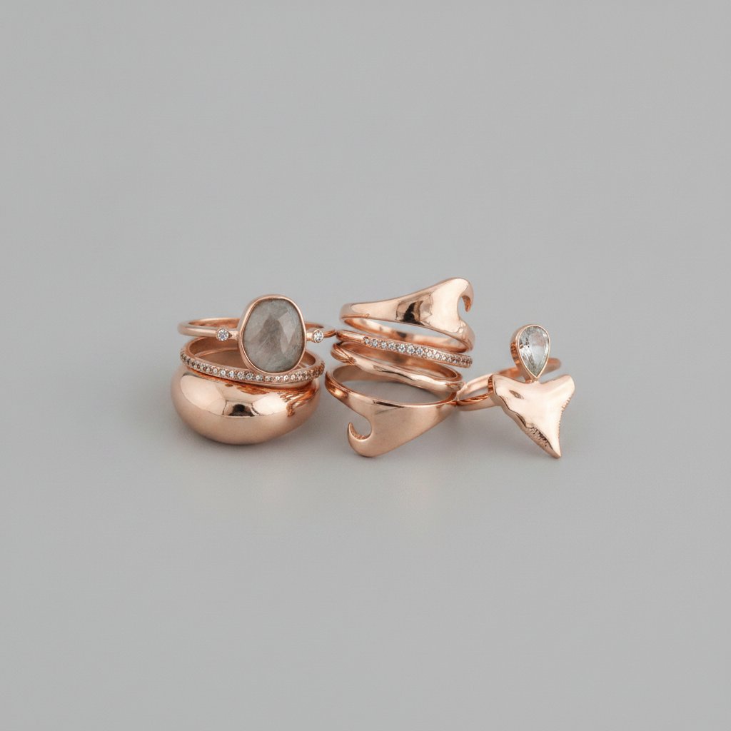 Kirschrotes Vintage-Schmuckset