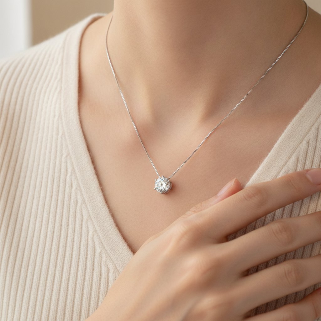 Collier pendentif Ines en zircone