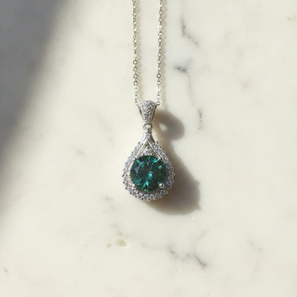 Collier Blythe émeraude