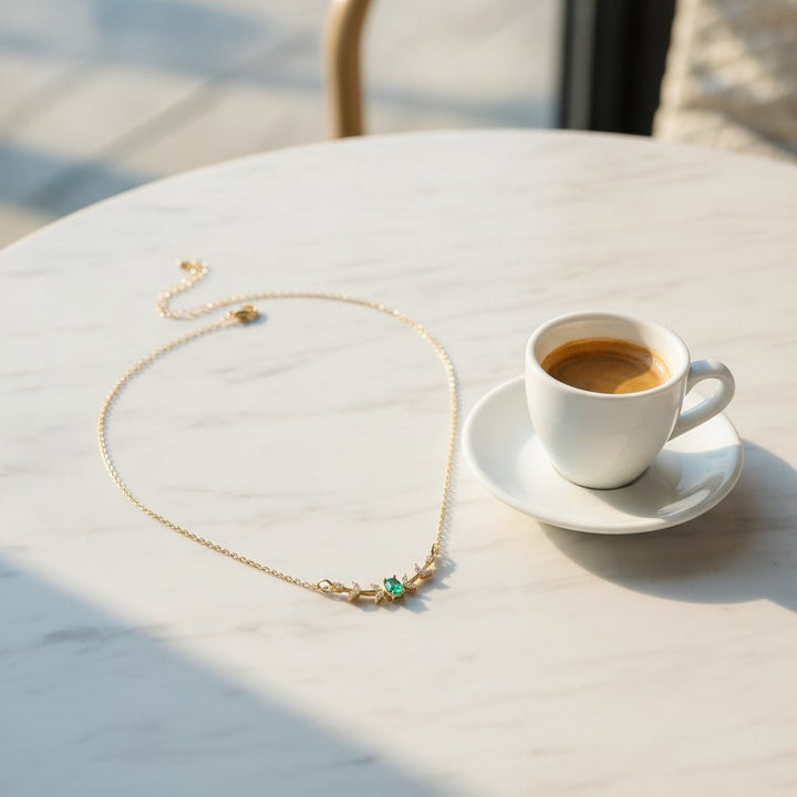 Collana Ondine con smeraldo