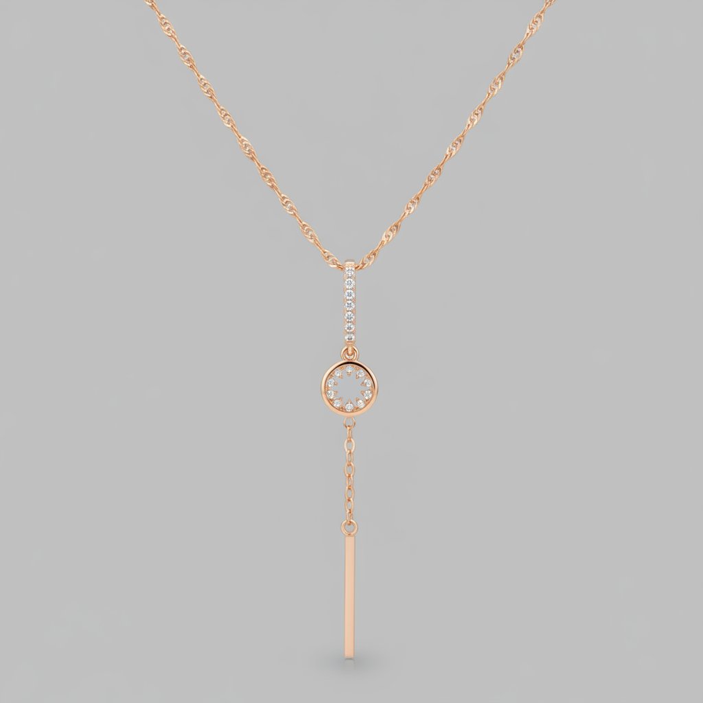 Une Crystal Pendant Necklace