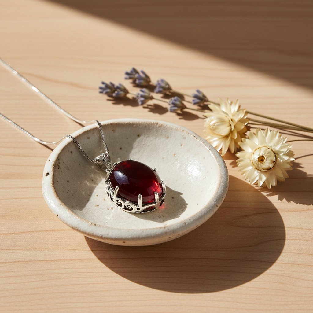 Valentine Garnet Necklace