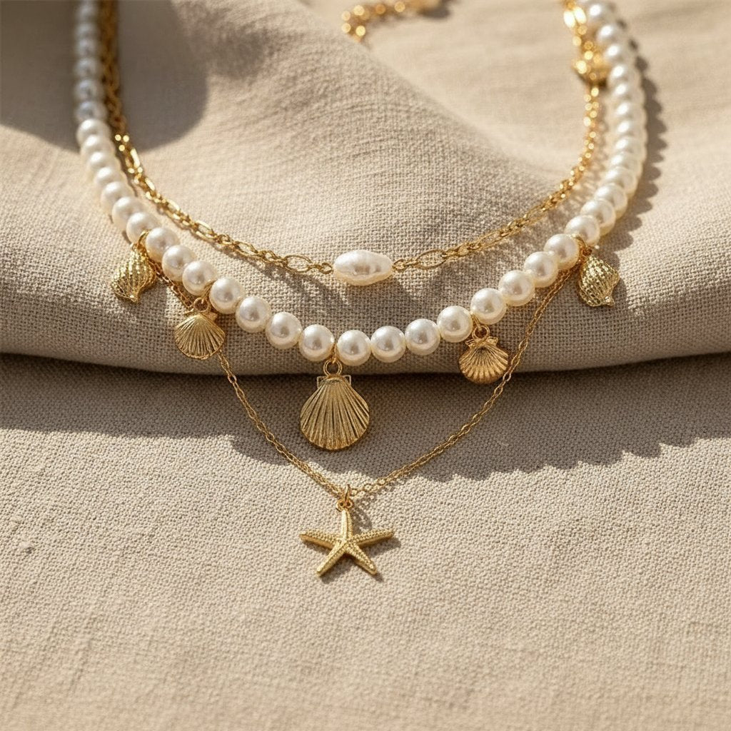 Cerise Pearl Necklace