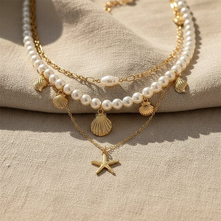 Cerise Pearl Necklace