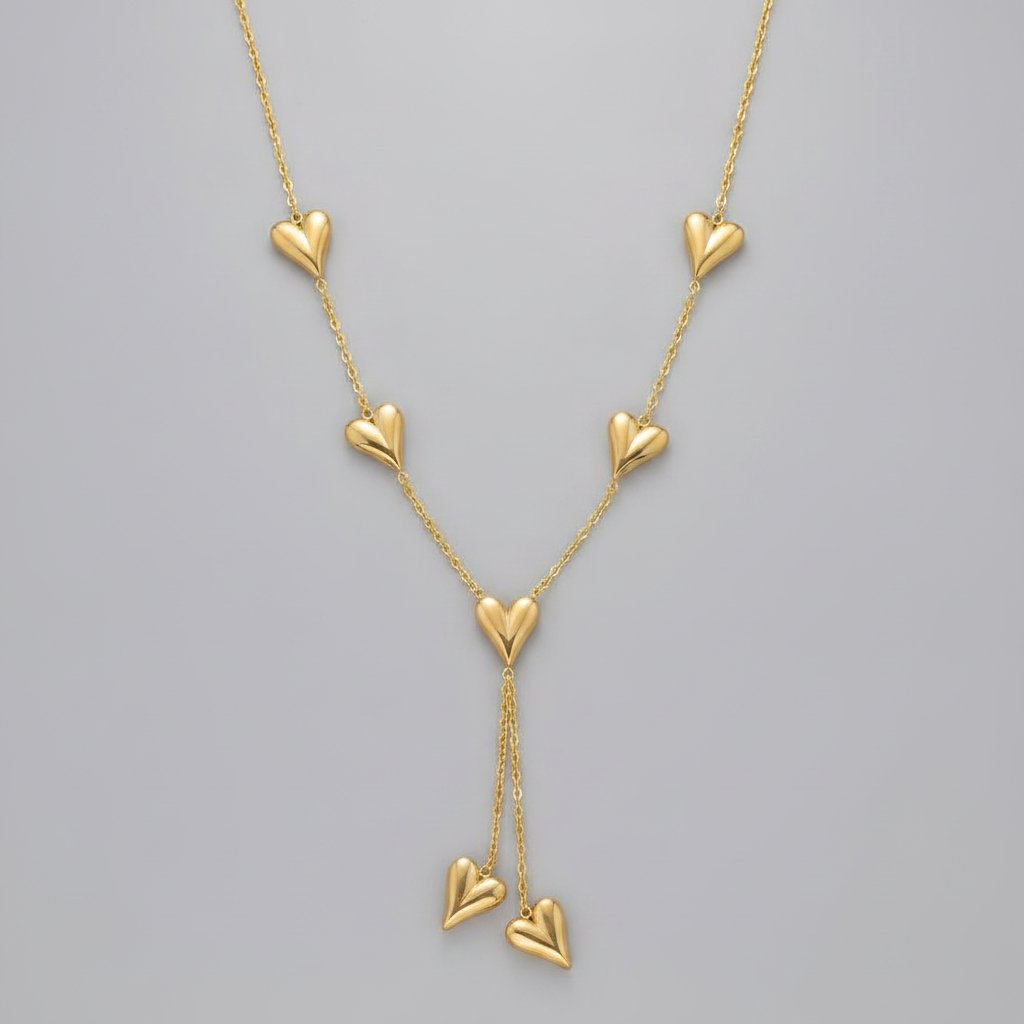 Goldherz-Lariat-Kette