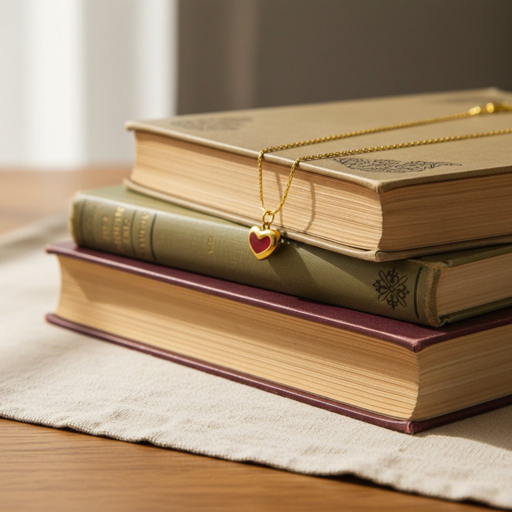 Collana romantica con cuore in oro