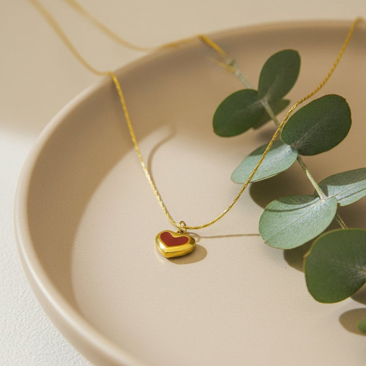 Collana romantica con cuore in oro