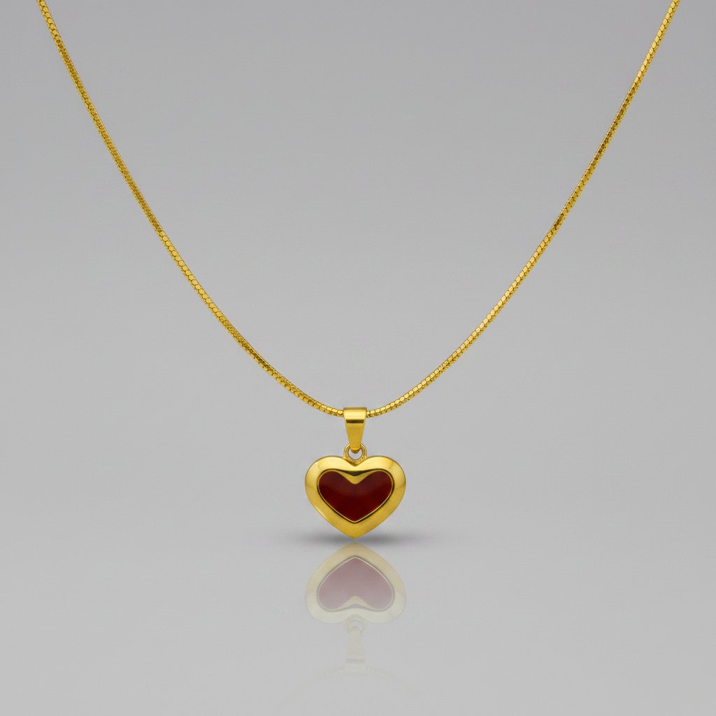 Collana romantica con cuore in oro