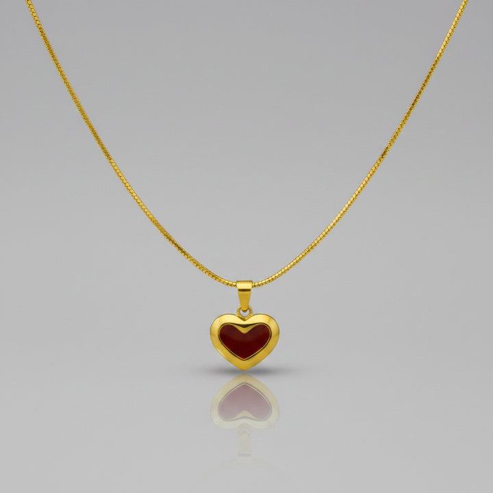 Collana romantica con cuore in oro