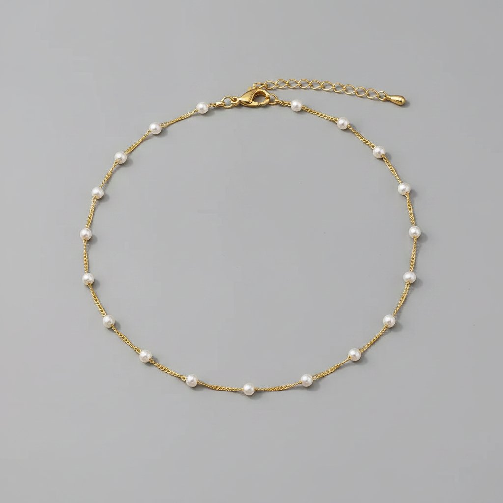 Petit Collier Perle En Or