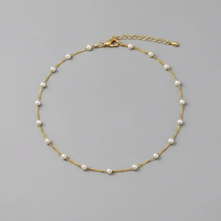 Petit Collier Perle En Or