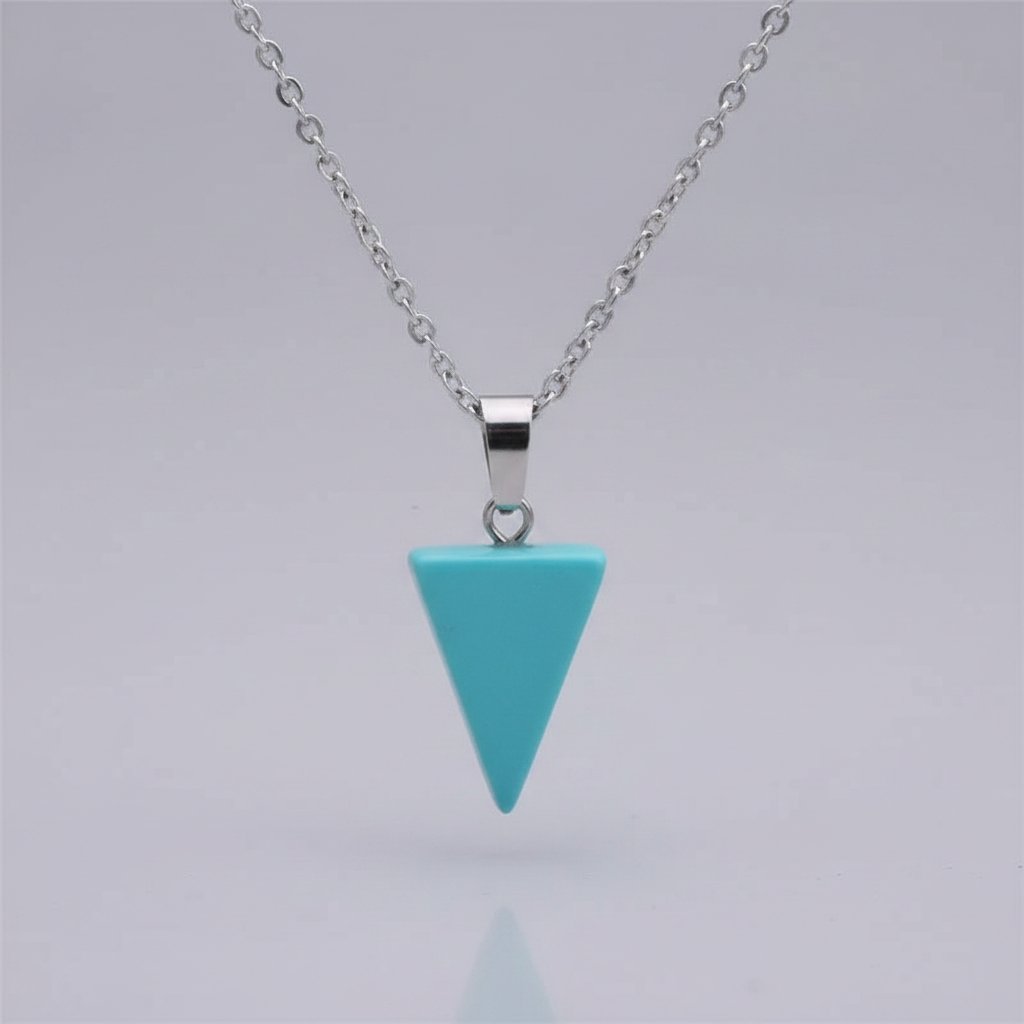 Turkoois Driehoek Ketting