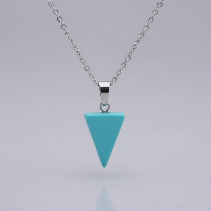 Turkoois Driehoek Ketting