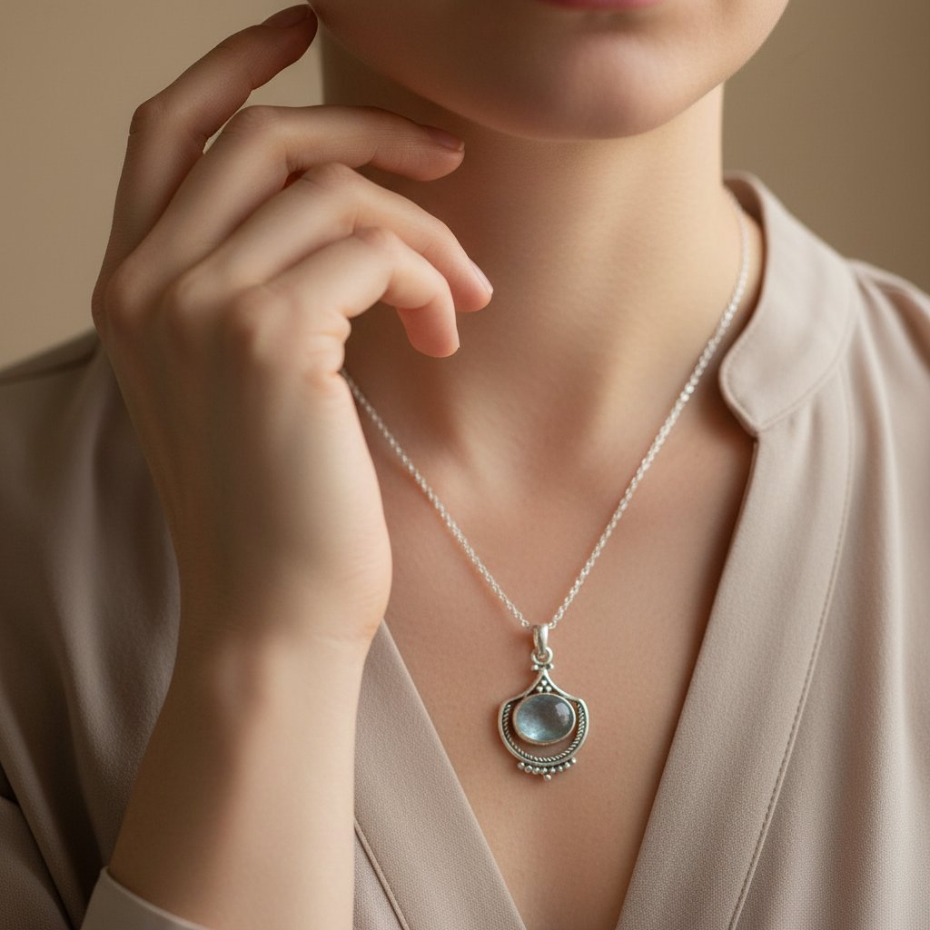 Pia Aquamarine Necklace
