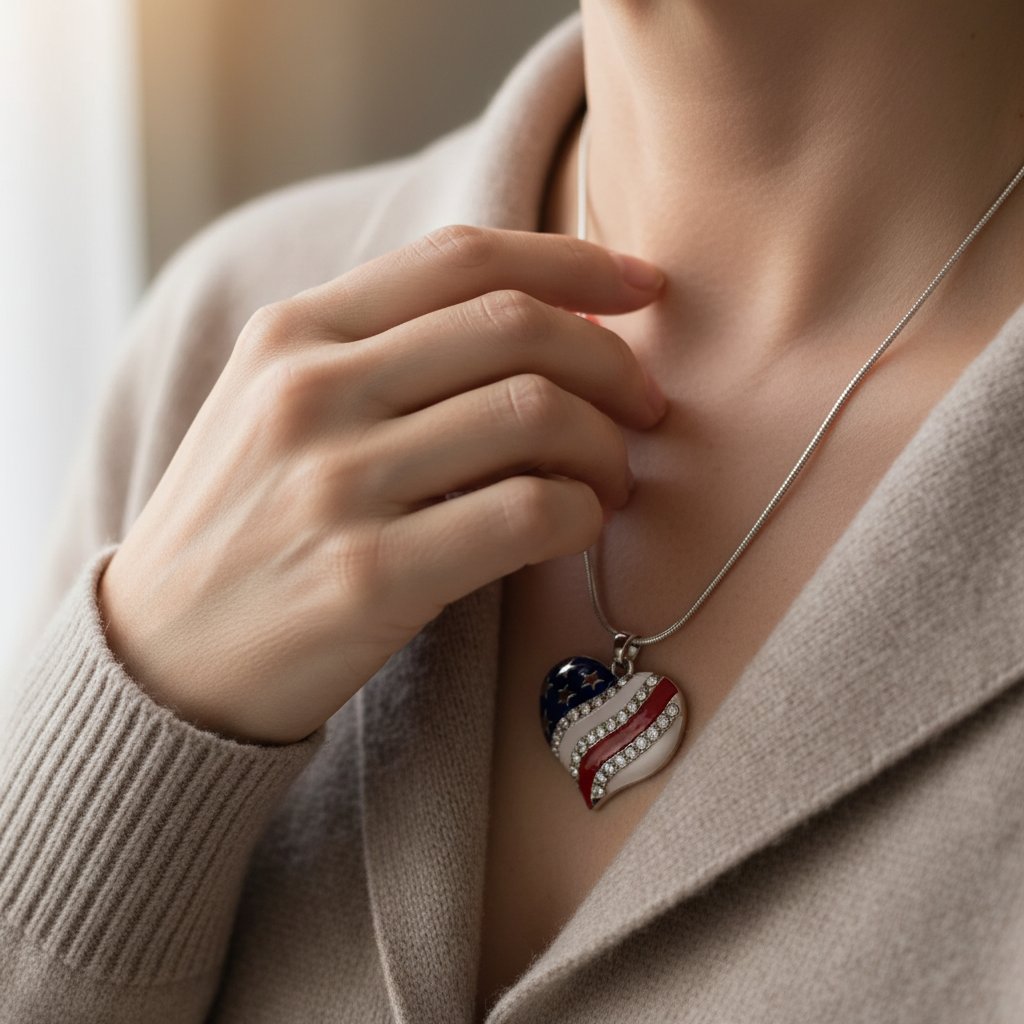 Collar con Colgante Herencia Corazón de la Libertad