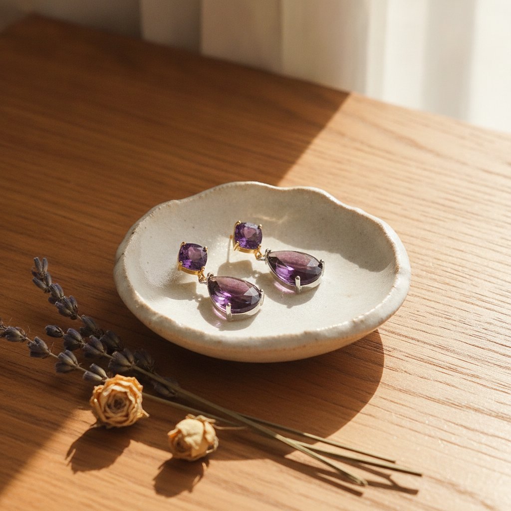 Marguerite Amethyst Earrings