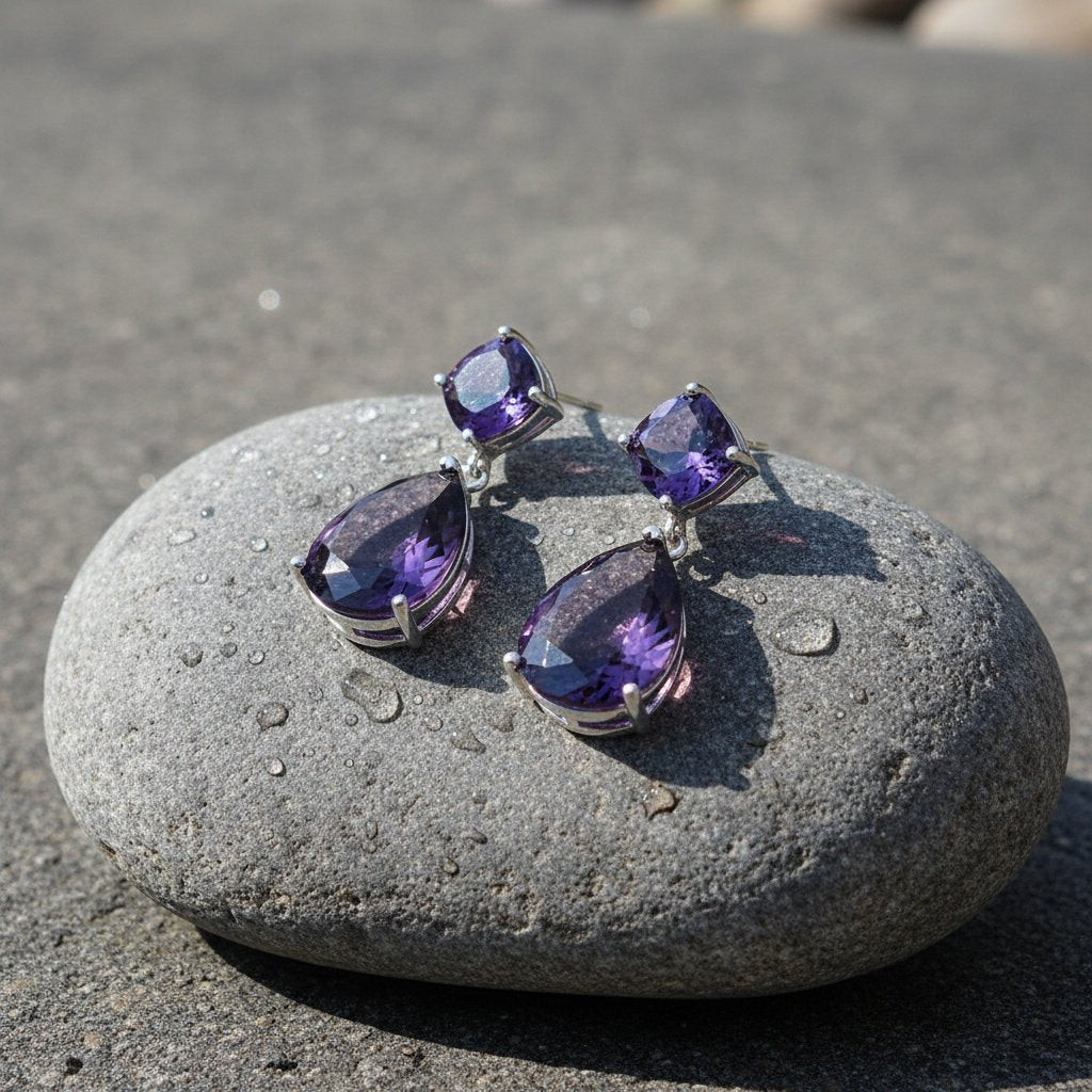 Marguerite Amethyst Earrings