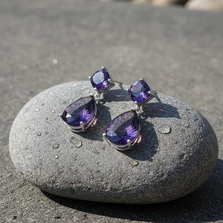 Marguerite Amethyst Earrings