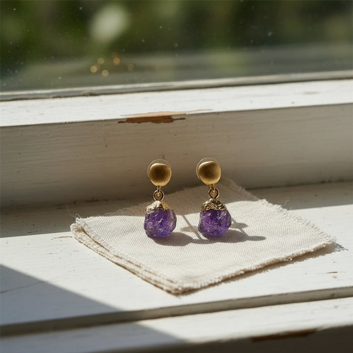 Elise Amethyst Earrings