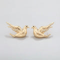 Boucles d'oreilles colombe en or