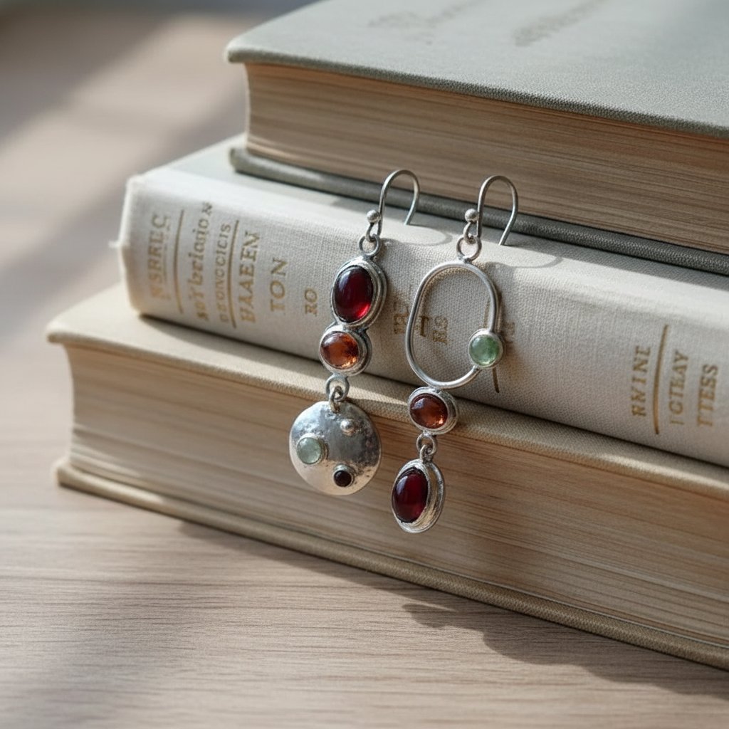 Josephine Garnet Earrings