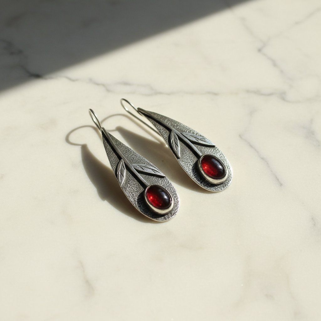 Vesper Garnet Earrings