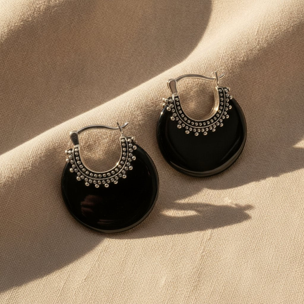 Rosalie Onyx Earrings