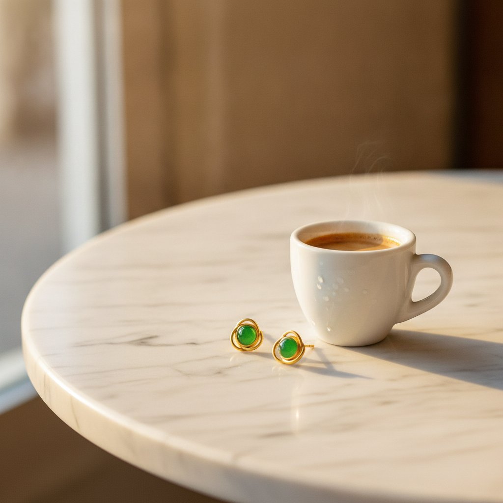 Une Jade Earrings