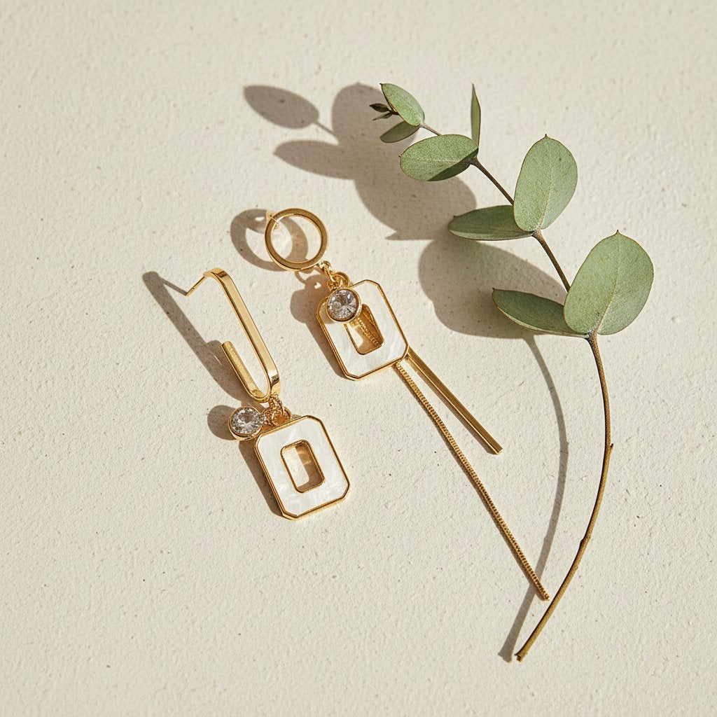 Minimalistische Perlenohrringe