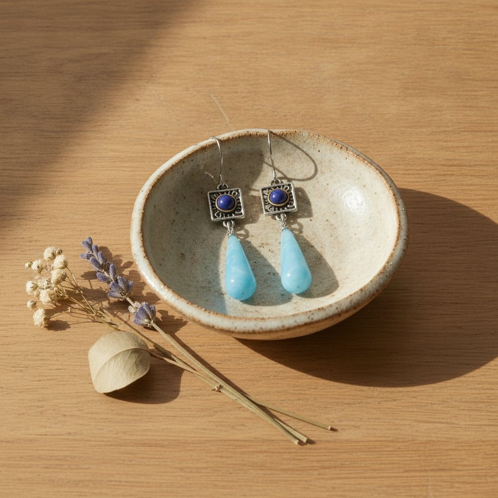 Solene Aquamarine Earrings
