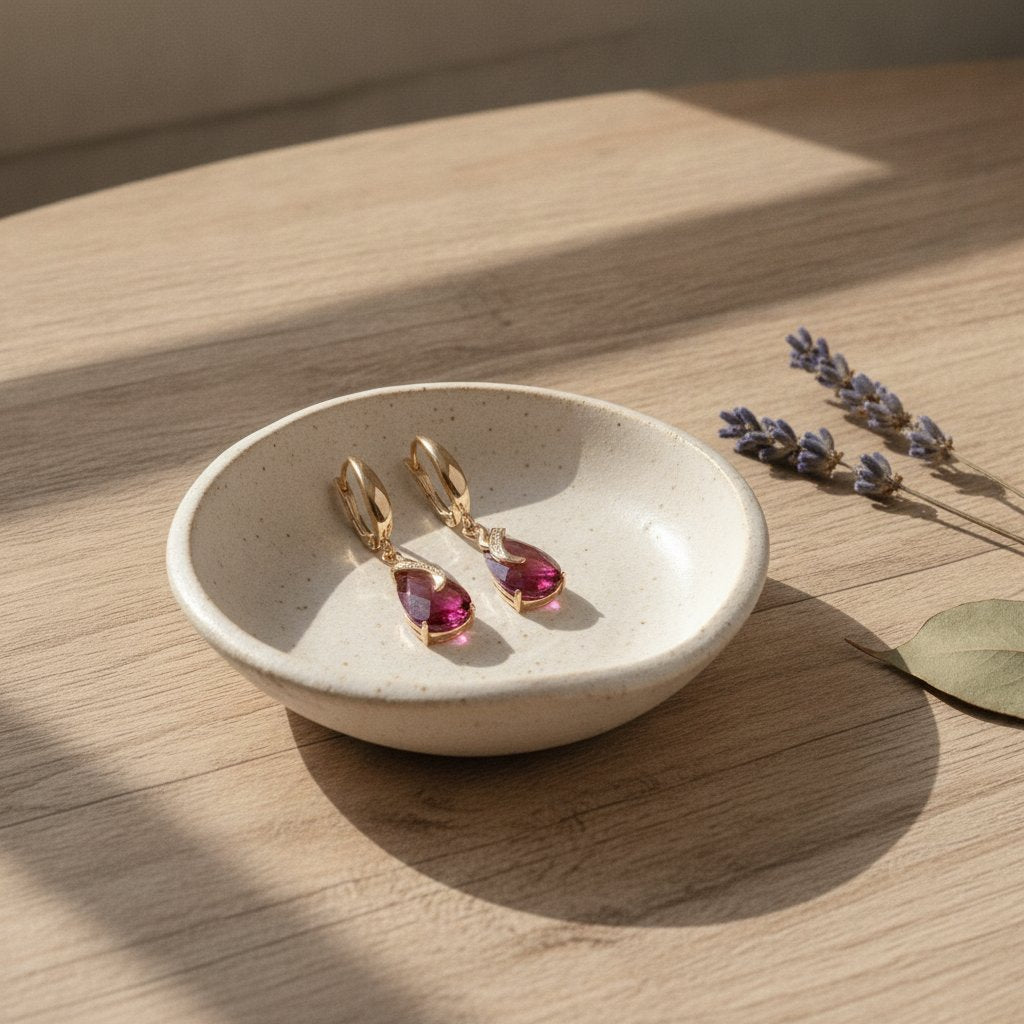 Beatrice Garnet Earrings