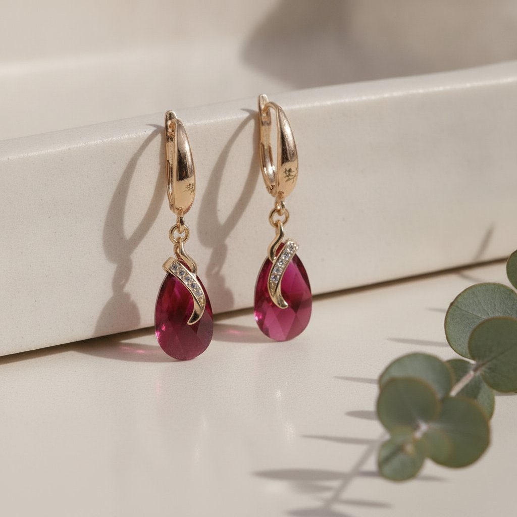 Beatrice Garnet Earrings